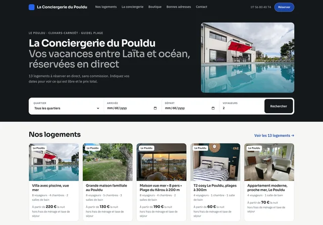 Présentation Ardoise du site de réservation