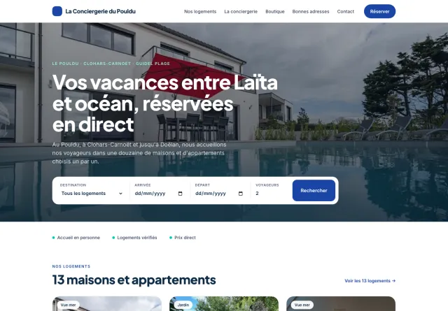 Présentation Rivage du site de réservation